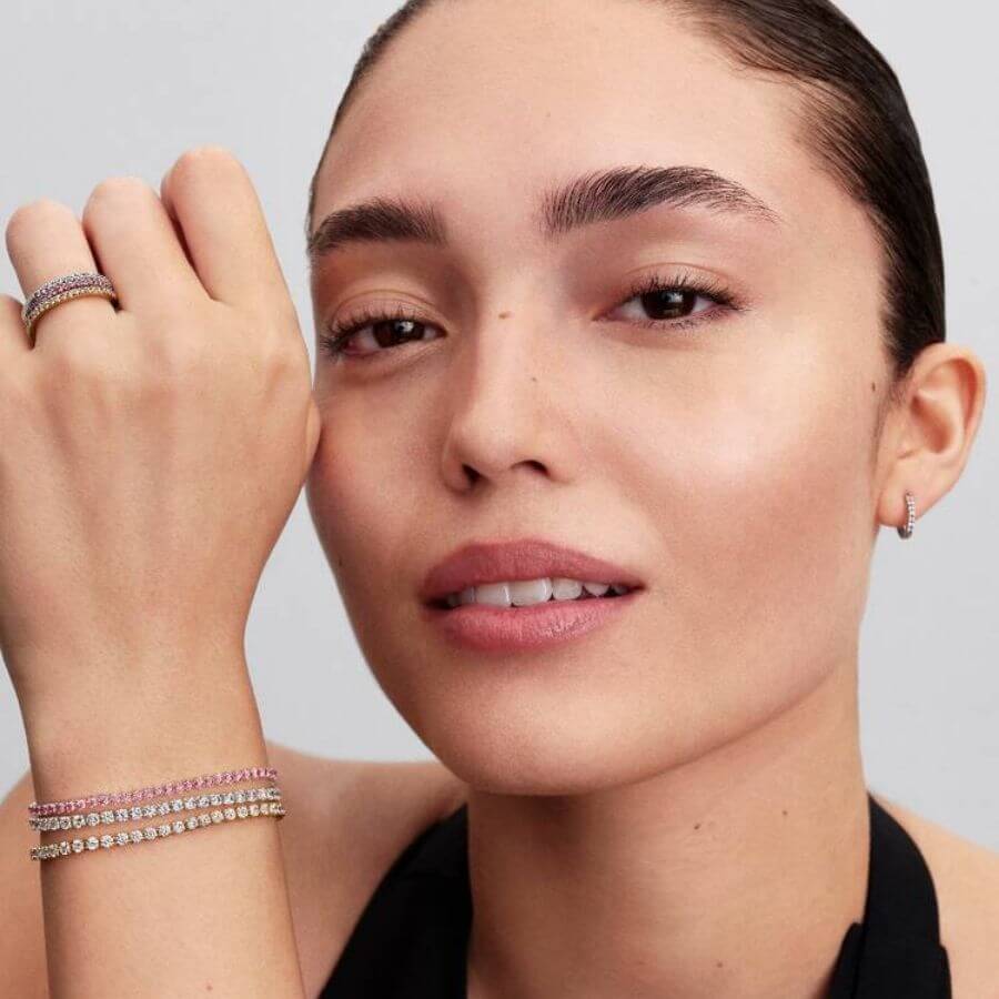 Pandora Sparkling Pink Sormus 192999C02