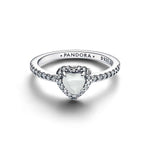 Pandora Elevated White Heart Sormus 198421C11