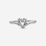 Pandora Stackable Sparkling Wishbone Heart sormus 199302C01