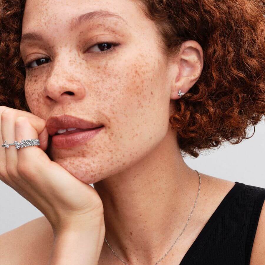Pandora Kirkas Perhonen Korvakorut 294263C01