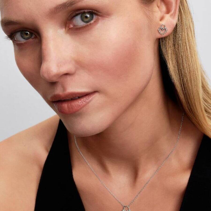Pandora Sydän Riippulukko Korvakorut 294419C01