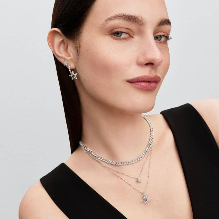 Pandora Sparkling Stella Korvarenkaat 295083C01