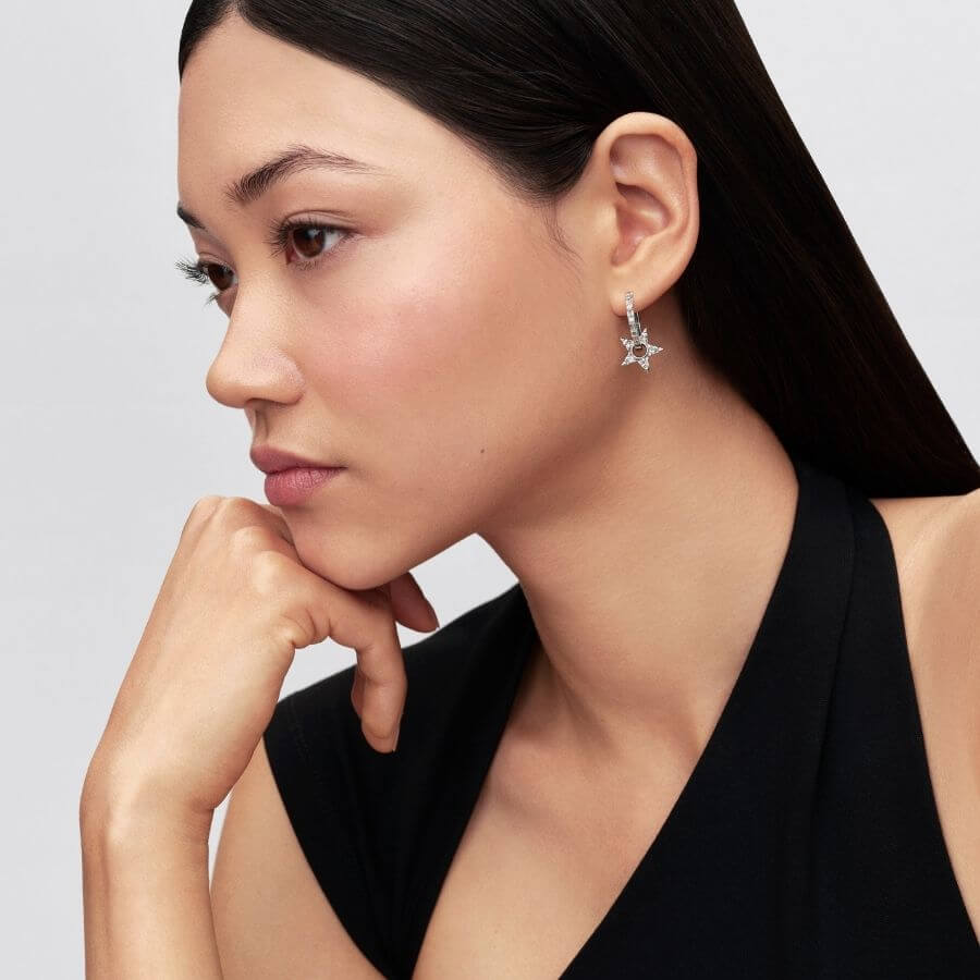 Pandora Sparkling Stella Korvarenkaat 295083C01