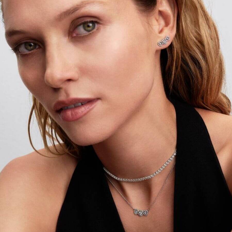 Pandora Tripla Sydän Kaulakoru 394412C01-45