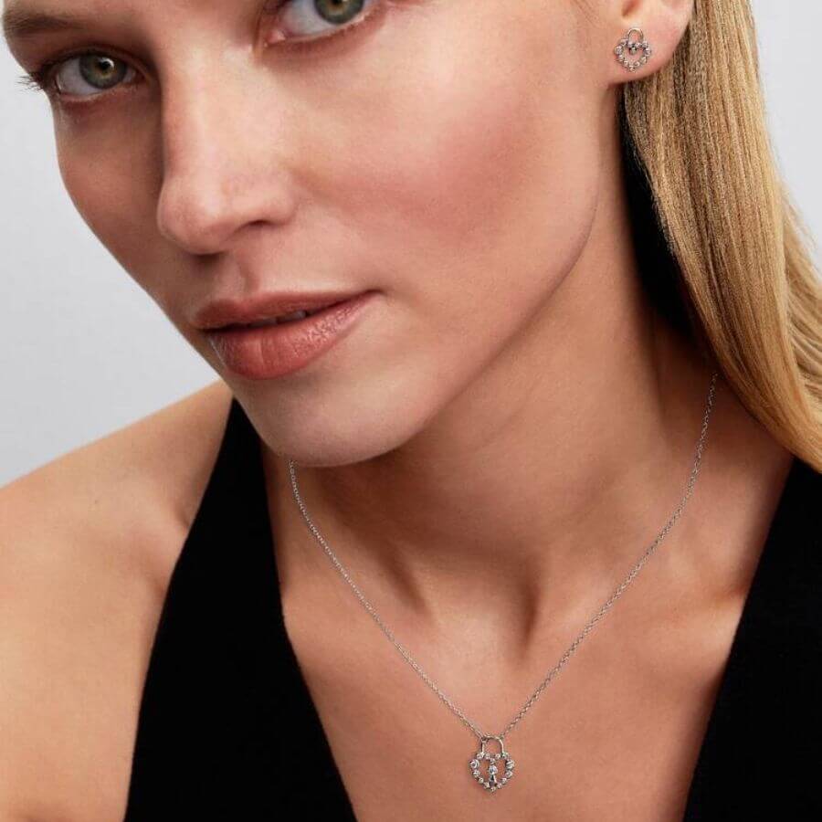 Pandora Sydän Riippulukko Kaulakoru 394416C01-50