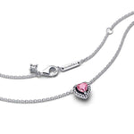 Pandora Pink Elevated Heart Kaulakoru 398425c02-45