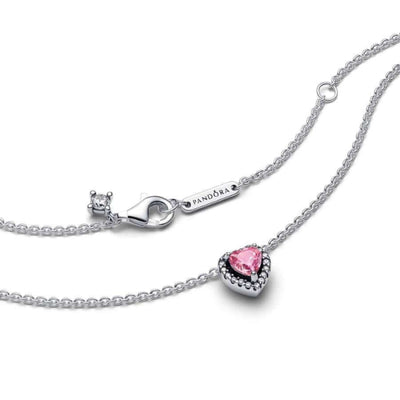 Pandora Pink Elevated Heart Kaulakoru 398425c02-45