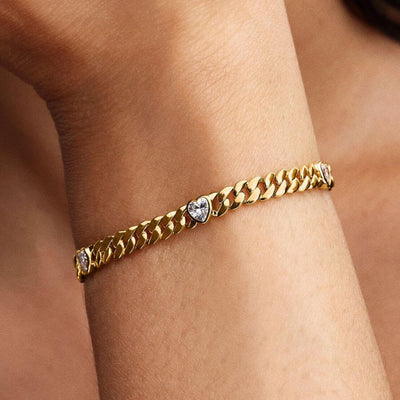 Pandora Sydän Cuban Chain Rannekoru 564226C01