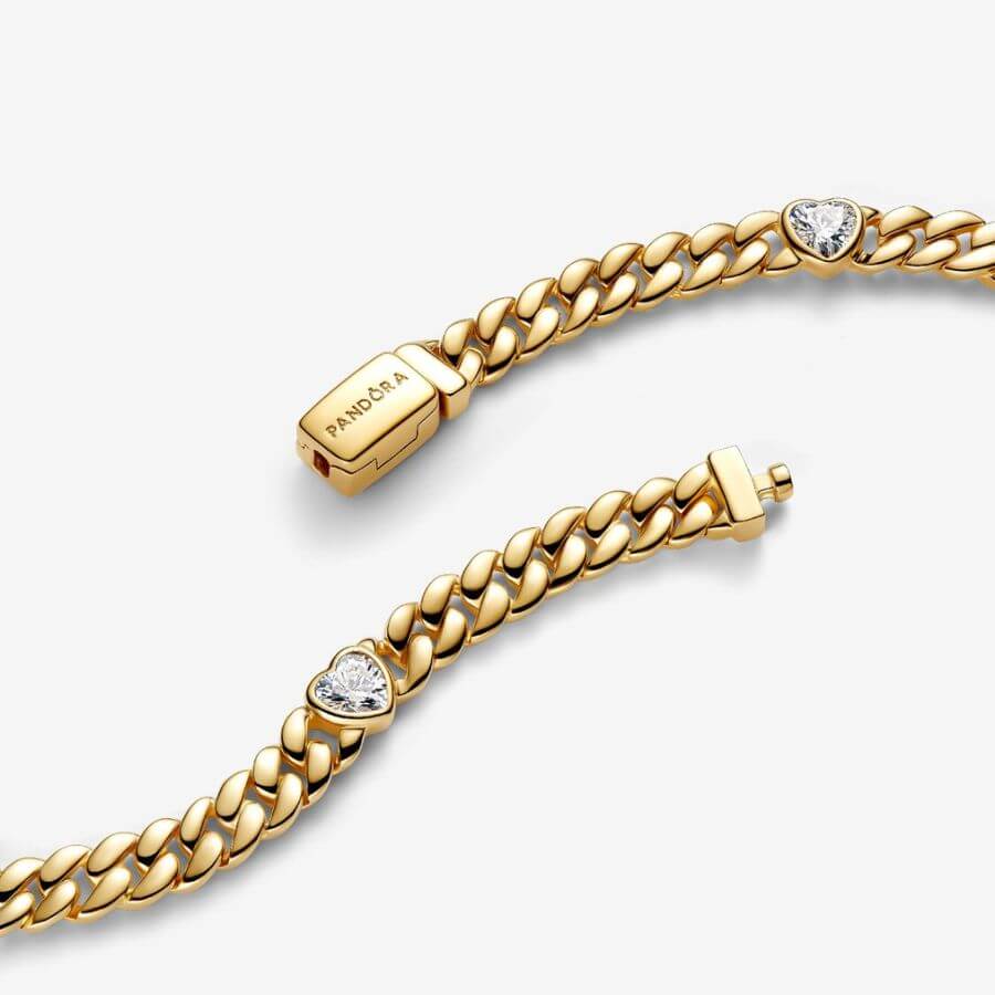 Pandora Sydän Cuban Chain Rannekoru 564226C01