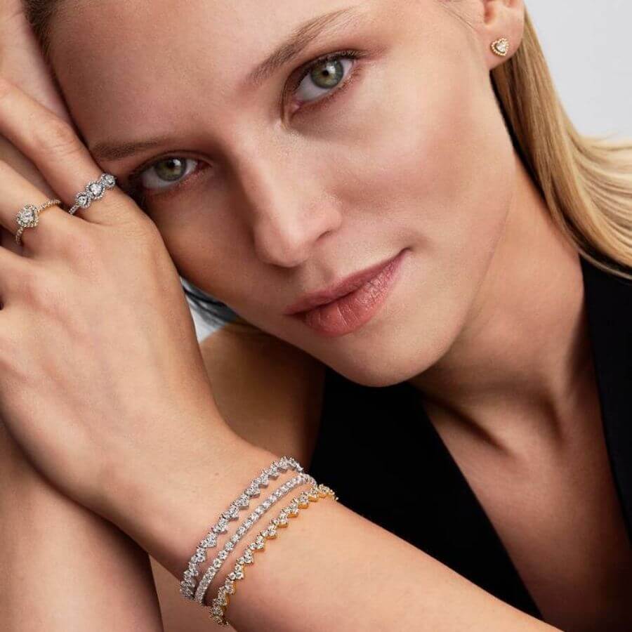 Pandora Sydän Tennisrannekoru 564390C01