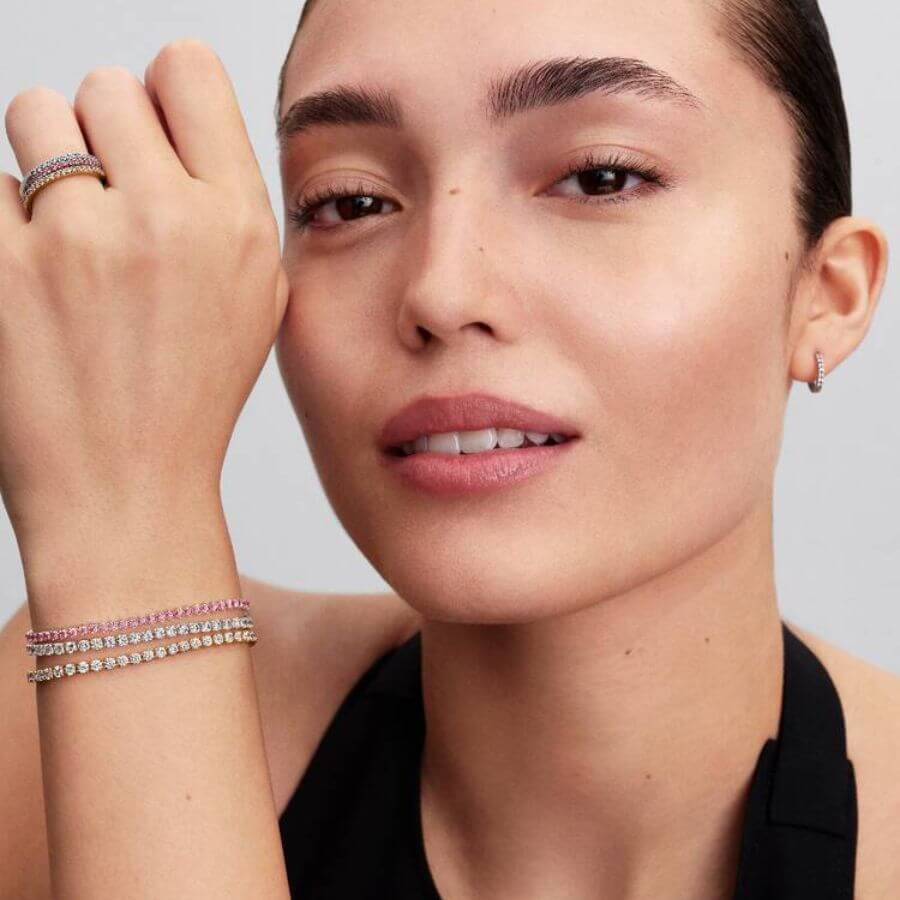 Pandora Pinkki Tennisrannekoru 593927C02