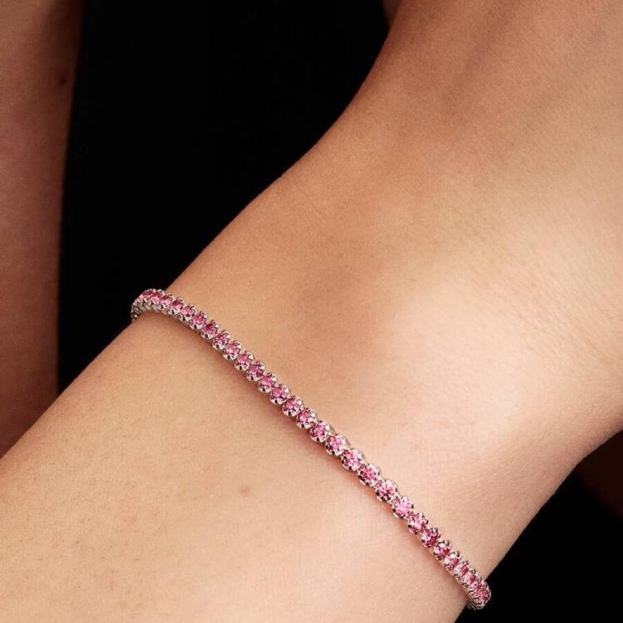 Pandora Pinkki Tennisrannekoru 593927C02