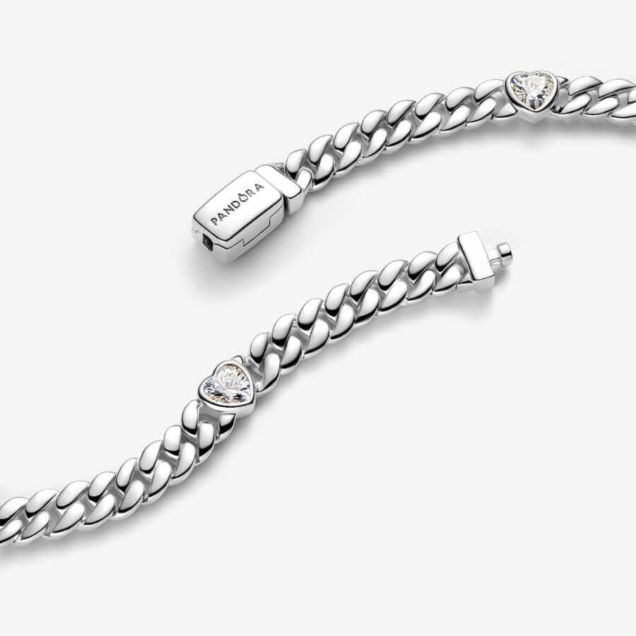 Pandora Sydän Cuban Chain Rannekoru 594226C01