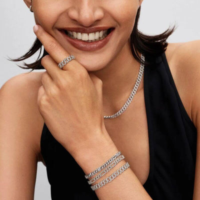 Pandora Sydän Cuban Chain Rannekoru 594226C01