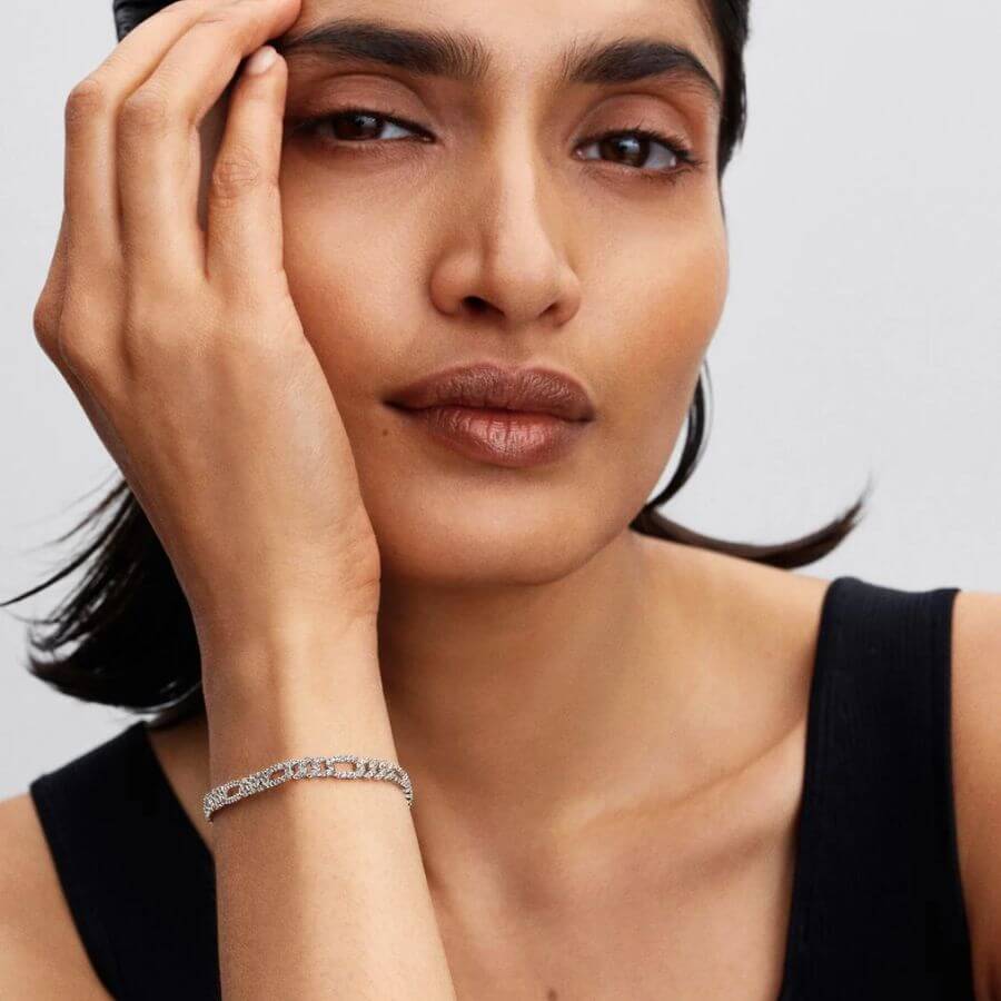 Pandora Oval Cuban Chain Rannekoru 594227C01