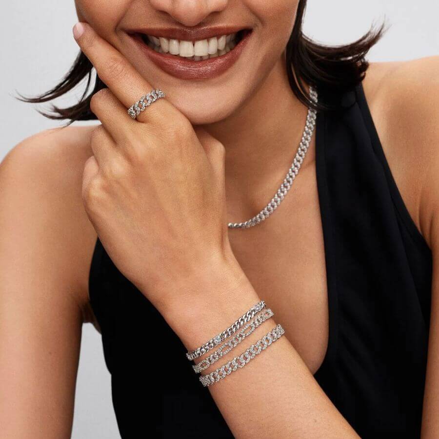 Pandora Oval Cuban Chain Rannekoru 594227C01