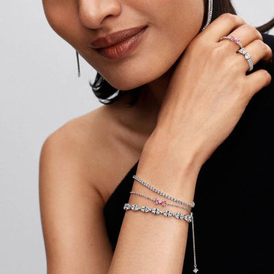 Pandora Pinkki Rusetti Rannekoru 594234C01