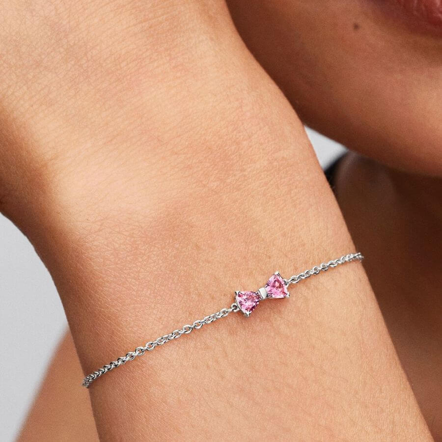 Pandora Pinkki Rusetti Rannekoru 594234C01