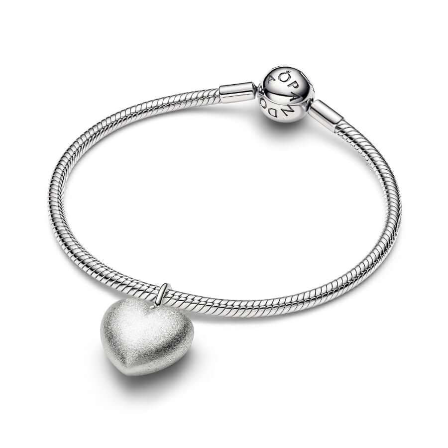 Pandora Matte Puffy Heart Charm Hela 734908C00