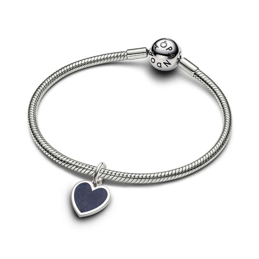 Pandora Kaiverrettava Sininen Sydän Charm Hela 735088C01