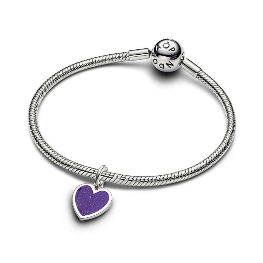 Pandora Kaiverrettava Violetti Sydän Charm Hela 735088C02