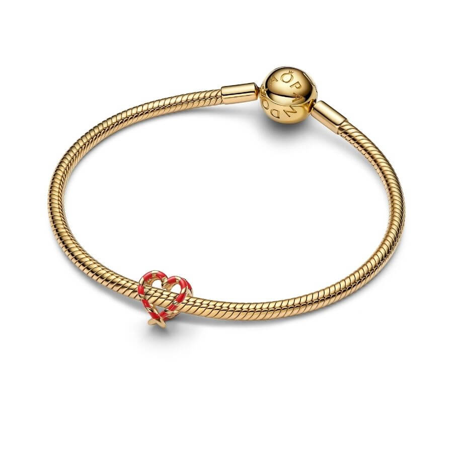 Pandora Karkkikeppikuvioinen Sydän Charm Hela 765063C01