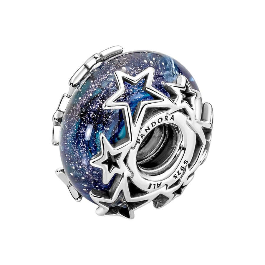 Pandora Galaxy Blue & Star Murano Charm Hela 790015C00