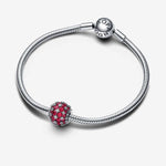 Pandora Sparkling Pavé Round Red Charm Hela 792630C03