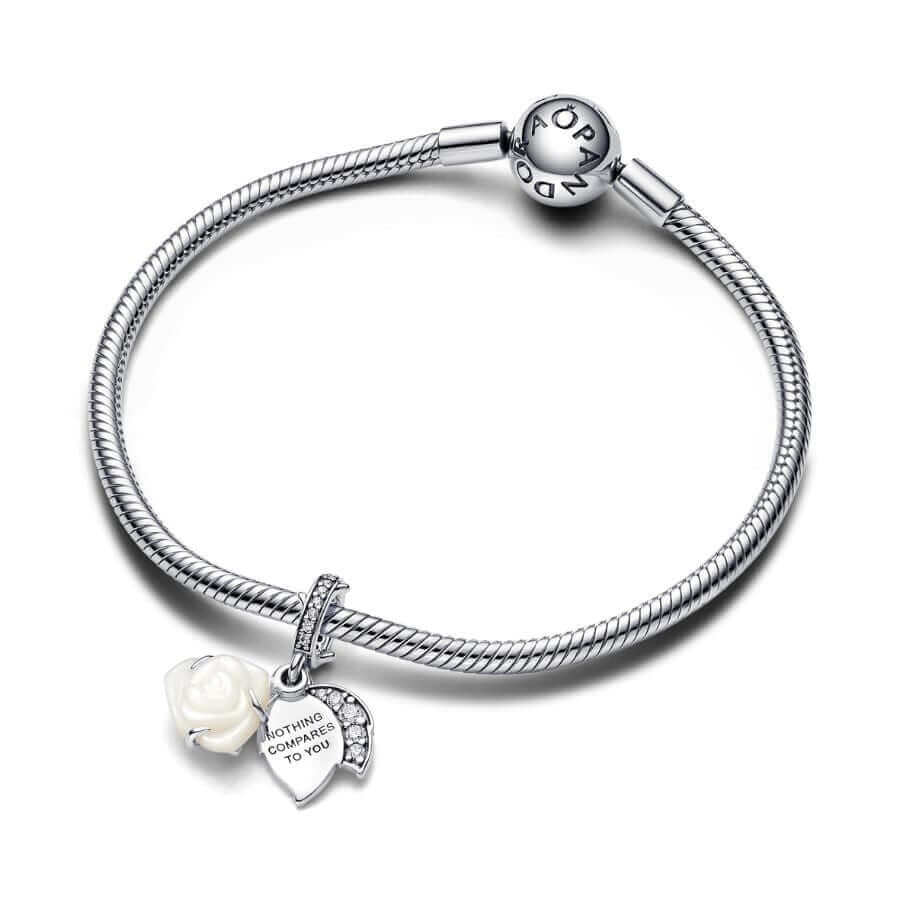 Pandora Valkoinen Ruusu  Dangle Charm Hela 793200C01