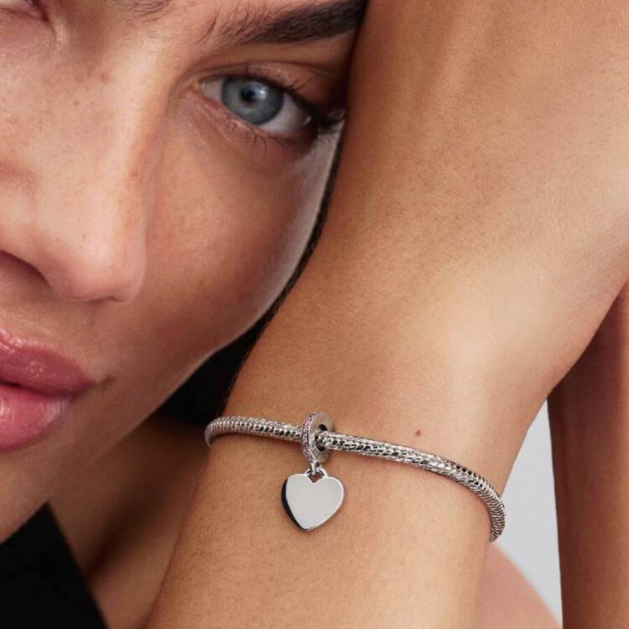 Pandora Pinkki Sydän Charm Hela 793926C02