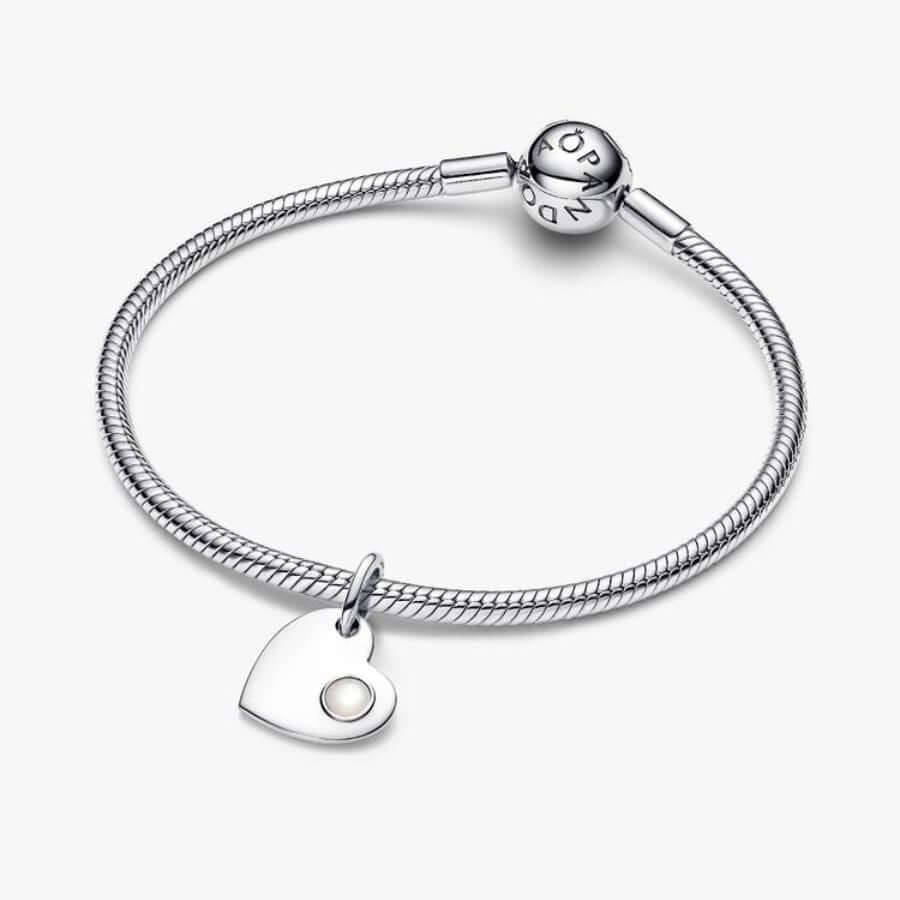 Pandora Kesäkuu Kaiverrettava Sydän Charm Hela 794295C06