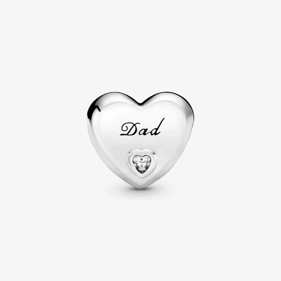 Pandora Dad heart charm hela 796458CZ