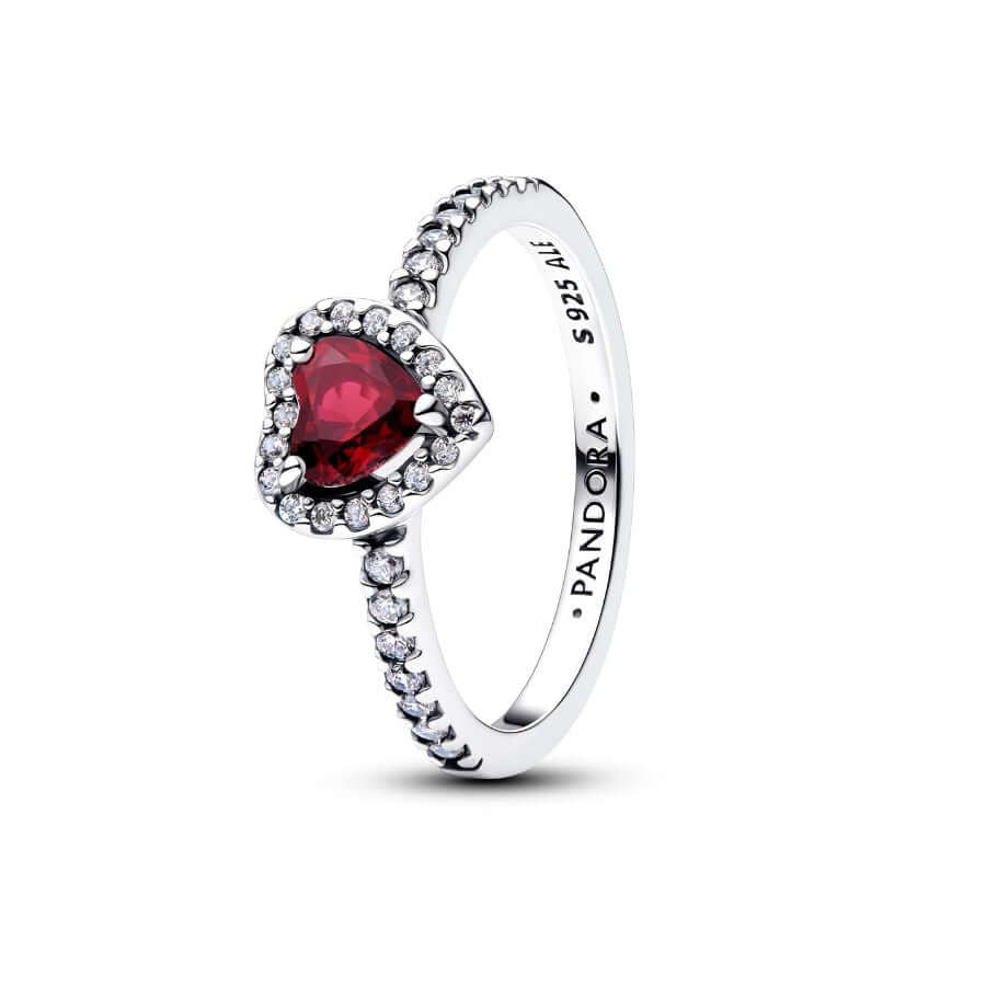 Pandora Elevated Fuchsia Rose Heart Sormus 198421C13