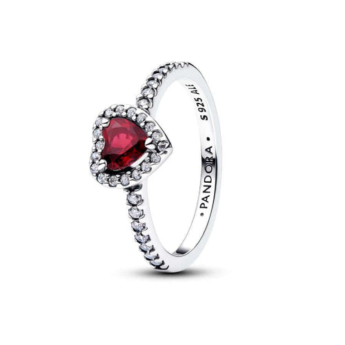 Pandora Elevated Fuchsia Rose Heart Sormus 198421C13