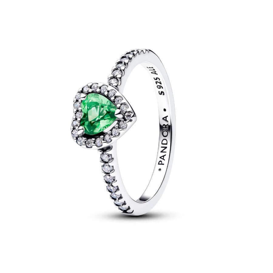 Pandora Elevated Mint Green Heart Sormus 198421C08