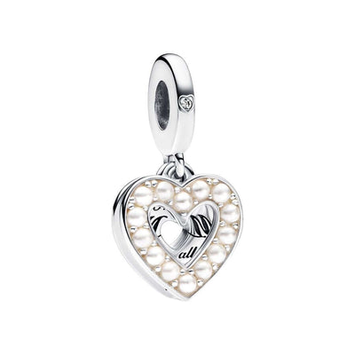 Pandora Helmiäisvalkoinen sydän charm hela 792649C01