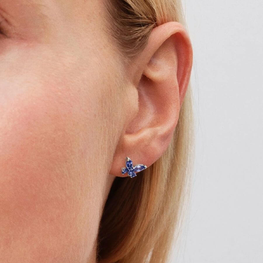 Pandora Sininen Perhonen Korvakorut 294230C01