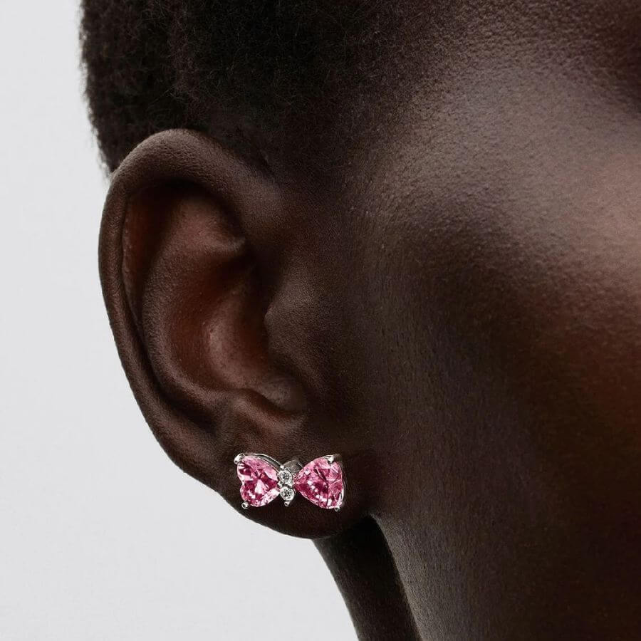 Pandora Pinkki Rusetti Korvakorut 294265C01