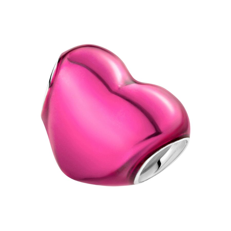 Pandora Metallic Pink Heart Charm Hela 799291c03