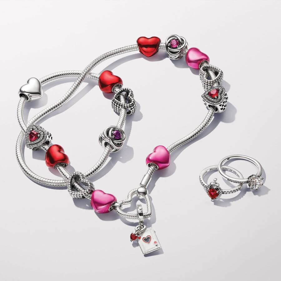 Pandora Metallic Pink Sydän Charm Hela 793337C03