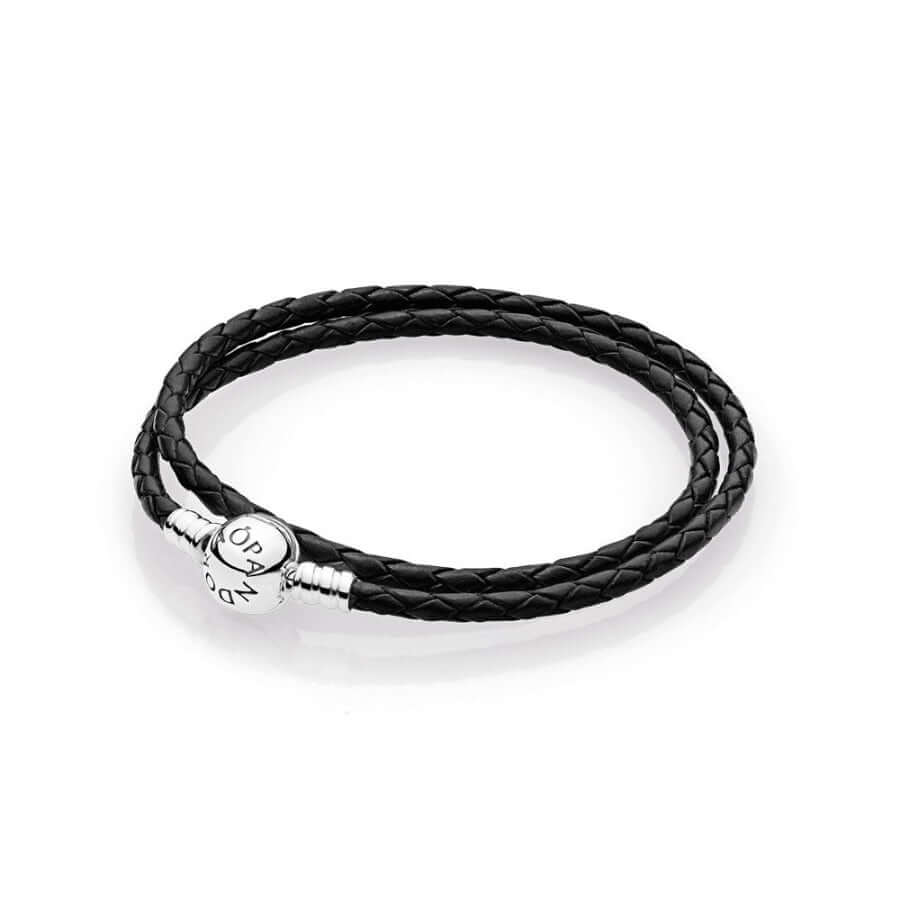 Pandora Moments rannekoru Black Double Woven 590745CBK