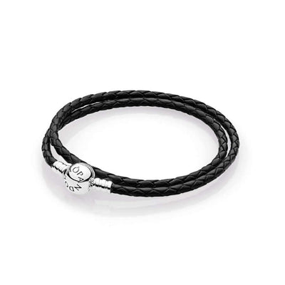 Pandora Moments rannekoru Black Double Woven 590745CBK
