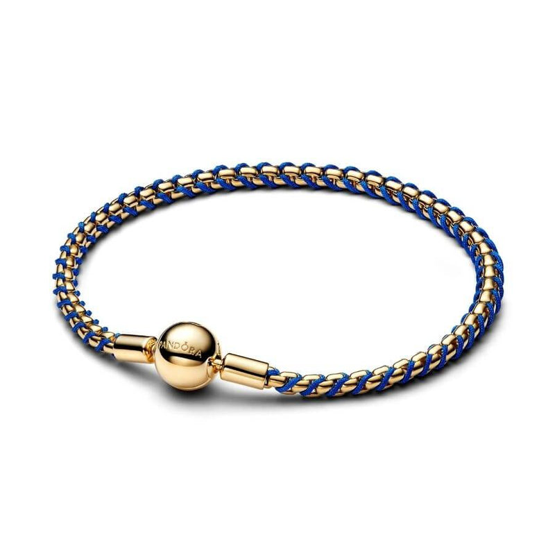 Pandora Moments Sininen Cord Box Rannekoru 563816C02