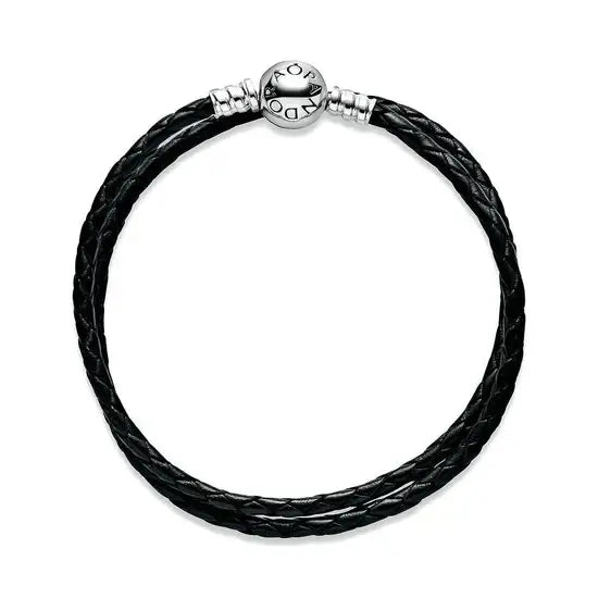 Pandora Moments rannekoru Black Double Woven 590745CBK