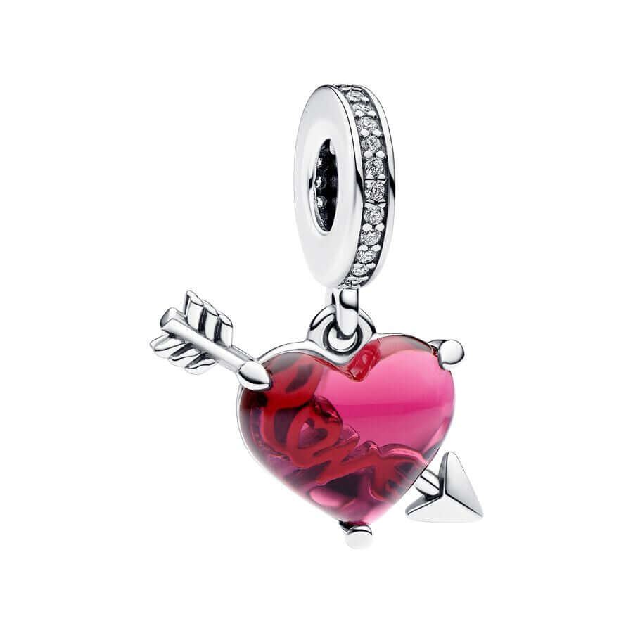Pandora Muranolasisydän ja nuoli Charm Hela 793085C01