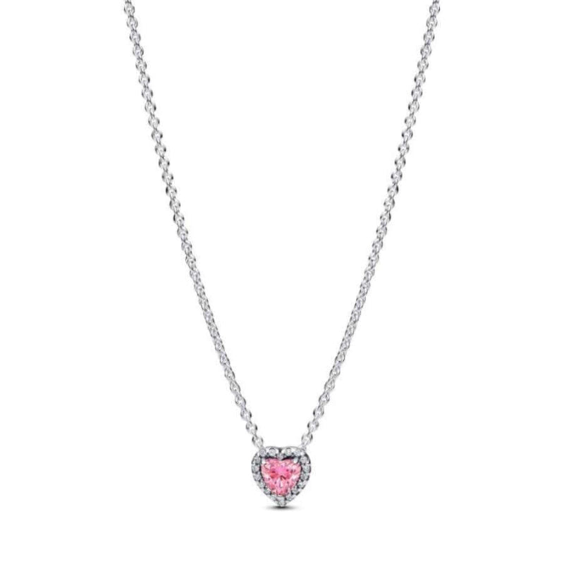 Pandora Pink Elevated Heart Kaulakoru 398425c02-45