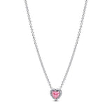 Pandora Pink Elevated Heart Kaulakoru 398425c02-45