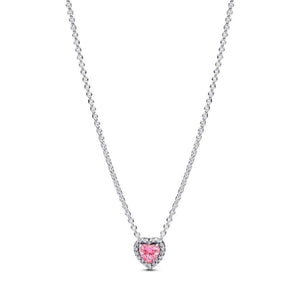 Pandora Pink Elevated Heart Kaulakoru 398425c02-45