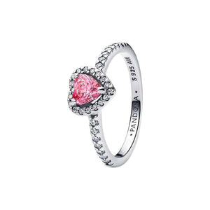 Pandora Pink Elevated Heart Sormus 198421C03