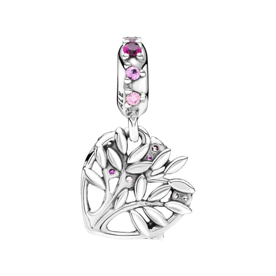 Pandora Pink Heart Family Tree charm hela 799153C01